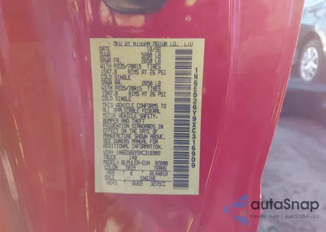 1999 Nissan Frontier King Cab Xe/King Cab Se from USA, damaged, VIN 1N6ED26Y9XC316909